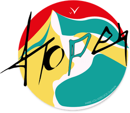 Logo de la peintre Marie-Lou Asseloos qui signe sous ce nom : Hope Bécarre